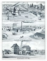 Flour, Shiingle and Tie Mill, Dry Kiln, Lumber Yard, Saw Mill, Store, Boarding House, Wisconsin State Atlas 1881